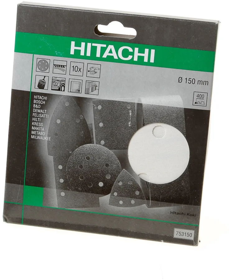 Schuurschijf diameter 150 k400 velcro wit (10 st) van HiKOKI – productafbeelding