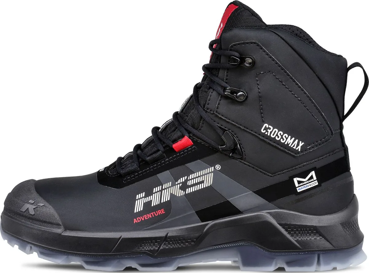Adventure PXT S7 werkschoenen - veiligheidsschoenen - safety shoes - heren - waterdicht - hoog - stalen neus - antislip - ESD - lichtgewicht - zwart von HKS, Schwarz, 39 – Produktbild