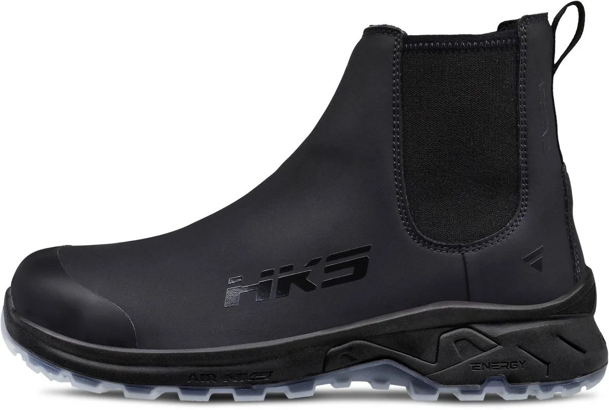 AirVolution Black S3L werkschoenen - veiligheidsschoenen - safety shoes - safety boot - werklaars - dames - heren - hoog - instapper - stalen neus - antislip - ESD - lichtgewicht - Vegan - zwart de HKS, Noir, 39 – image du produit