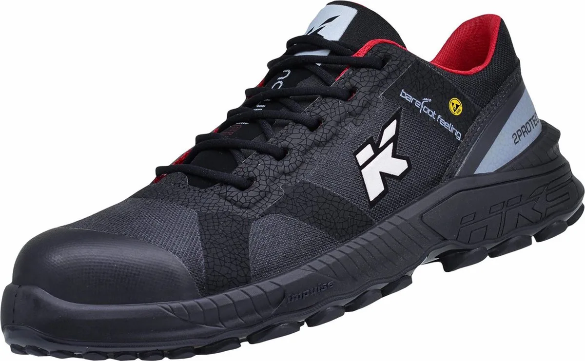 Barefoot Feeling BFS 31 S3 werkschoenen - veiligheidsschoenen - safety shoes - laag - dames - heren - composiet - metaalvrij - antislip - ESD - lichtgewicht - Vegan van HKS, Zwart, 40 – productafbeelding