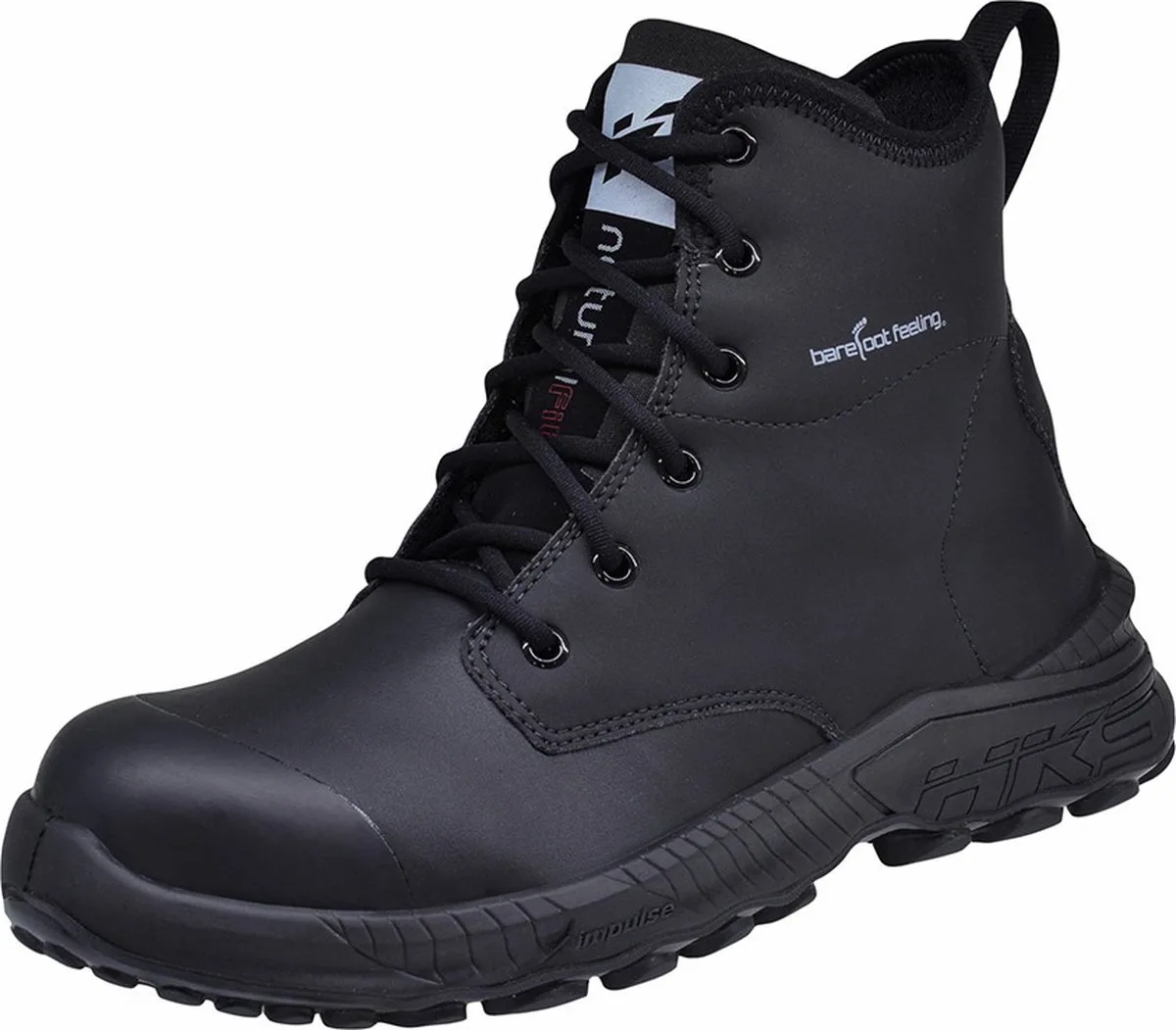 Barefoot Feeling BFS 90 S3 werkschoenen - veiligheidsschoenen - safety shoes - dames - heren - hoog - composiet - antislip - ESD - lichtgewicht - Vegan - zwart de HKS, Noir, 37 – image du produit