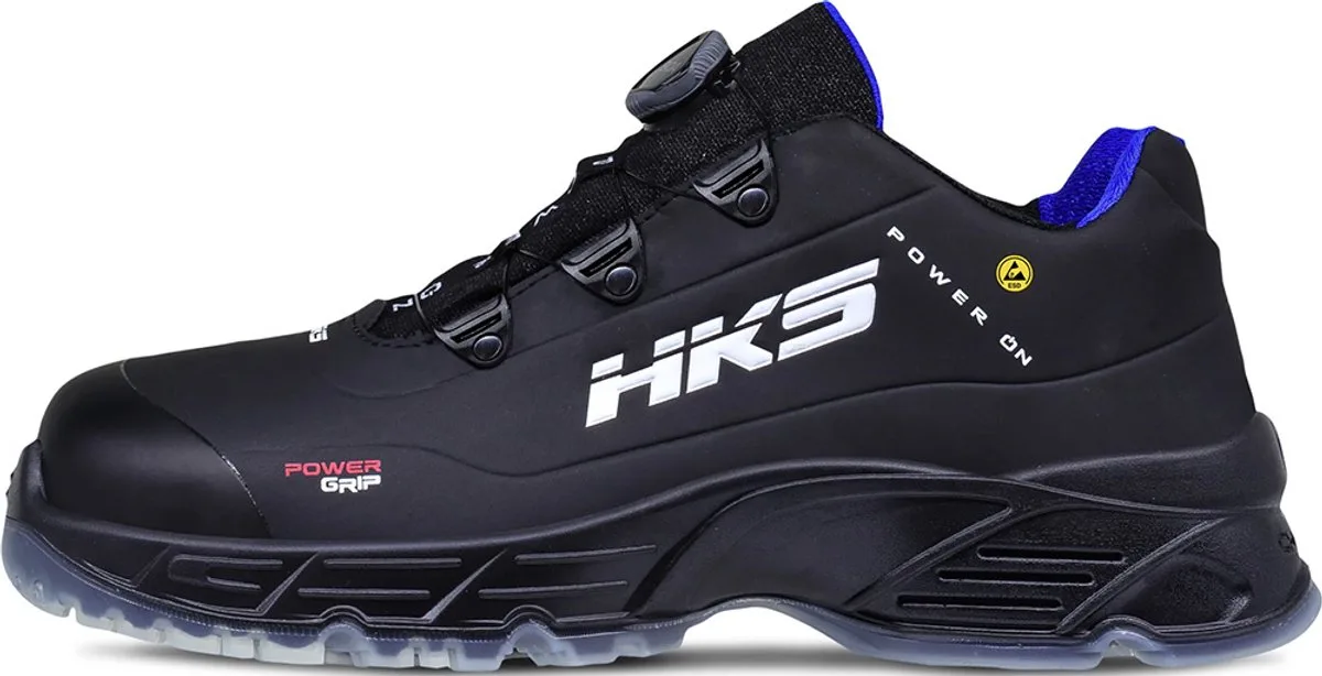 CPO 10 BOA S3 werkschoenen - veiligheidsschoenen - safety shoes - laag - heren - antislip - ESD - lichtgewicht - Vegan - zwart van HKS, Zwart, 39 – productafbeelding