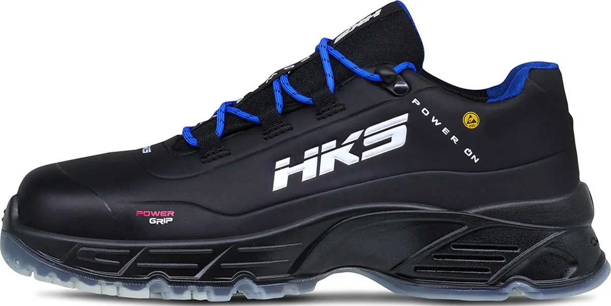 CPO 10 S3 werkschoenen - veiligheidsschoenen - safety shoes - heren laag - antislip - ESD - lichtgewicht - Vegan - zwart van HKS, Zwart, 39 – productafbeelding