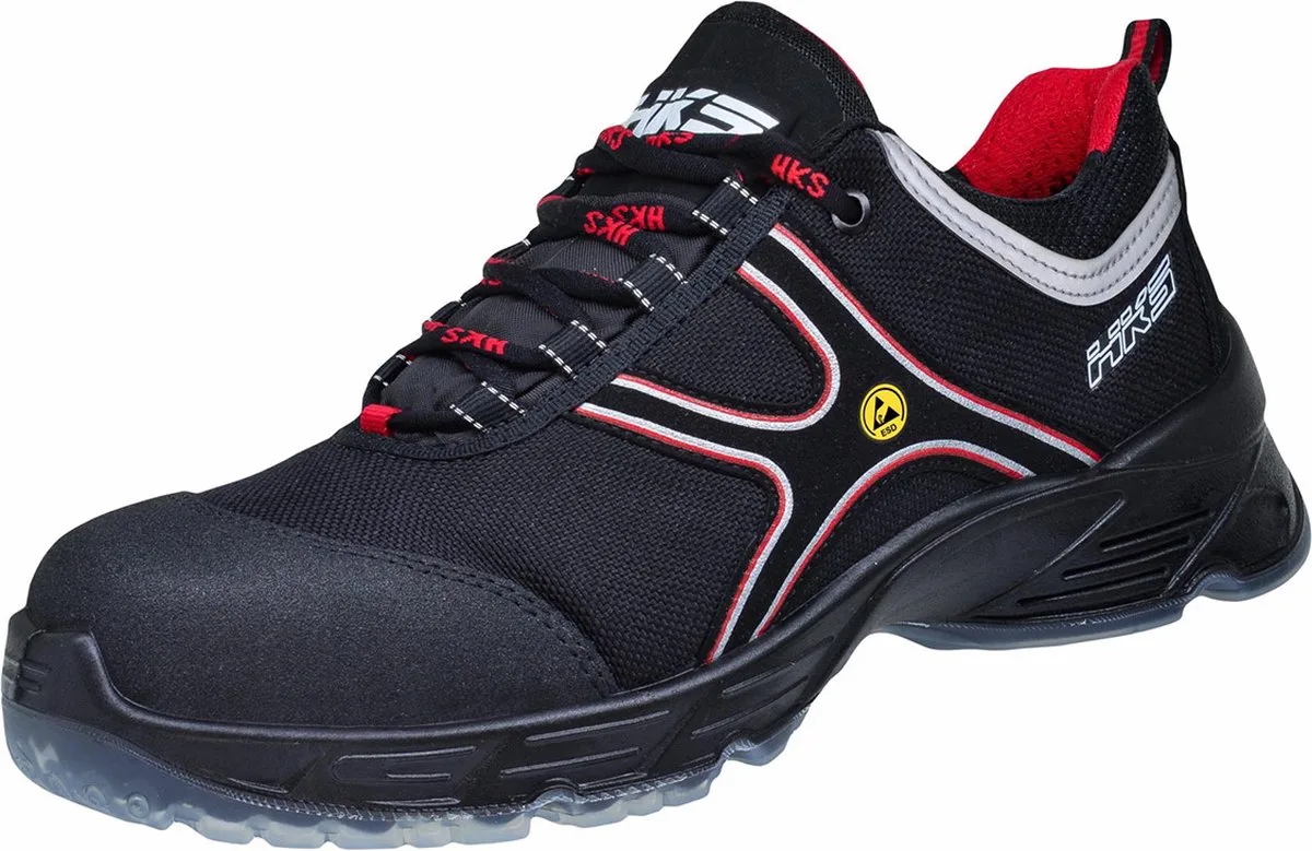 K2 CA S3 werkschoenen - veiligheidsschoenen - safety shoes - heren - breed model - laag model - lichtgewicht - Vegan - zwart von HKS, Schwarz, 44 – Produktbild