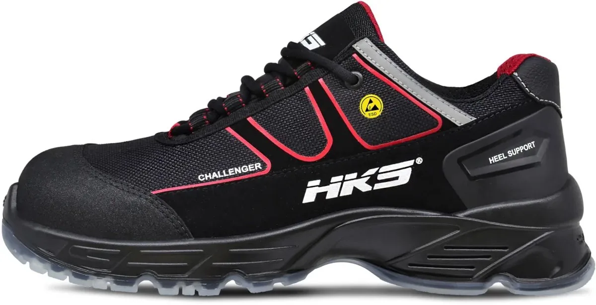 K2 CA S3 werkschoenen - veiligheidsschoenen - safety shoes - heren - breed model - laag model - lichtgewicht - Vegan - zwart van HKS, Zwart, 41 – productafbeelding