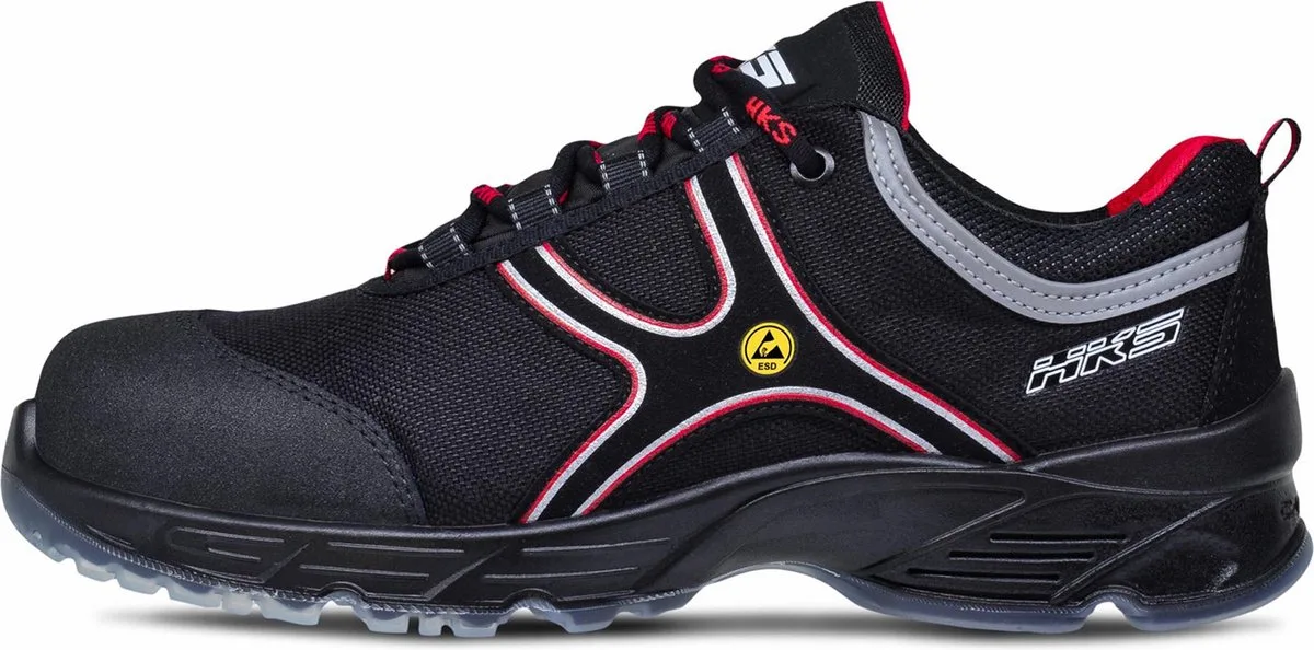 K2 CA S3 werkschoenen - veiligheidsschoenen - safety shoes - heren - breed model - laag model - lichtgewicht - Vegan - zwart von HKS, Schwarz, 39 – Produktbild