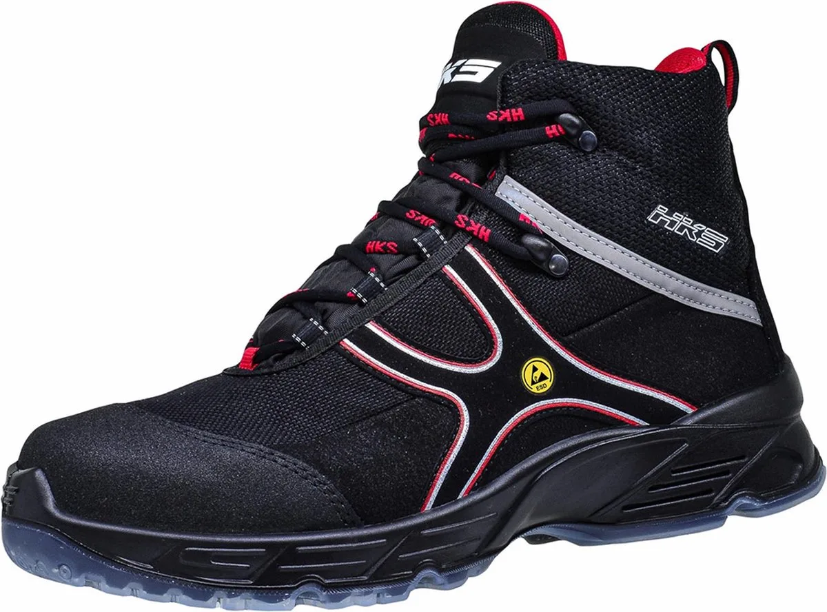 K5 CA S3 werkschoenen - veiligheidsschoenen - safety shoes - heren - breed model - hoog model - lichtgewicht - Vegan - zwart de HKS, Noir, 40 – image du produit