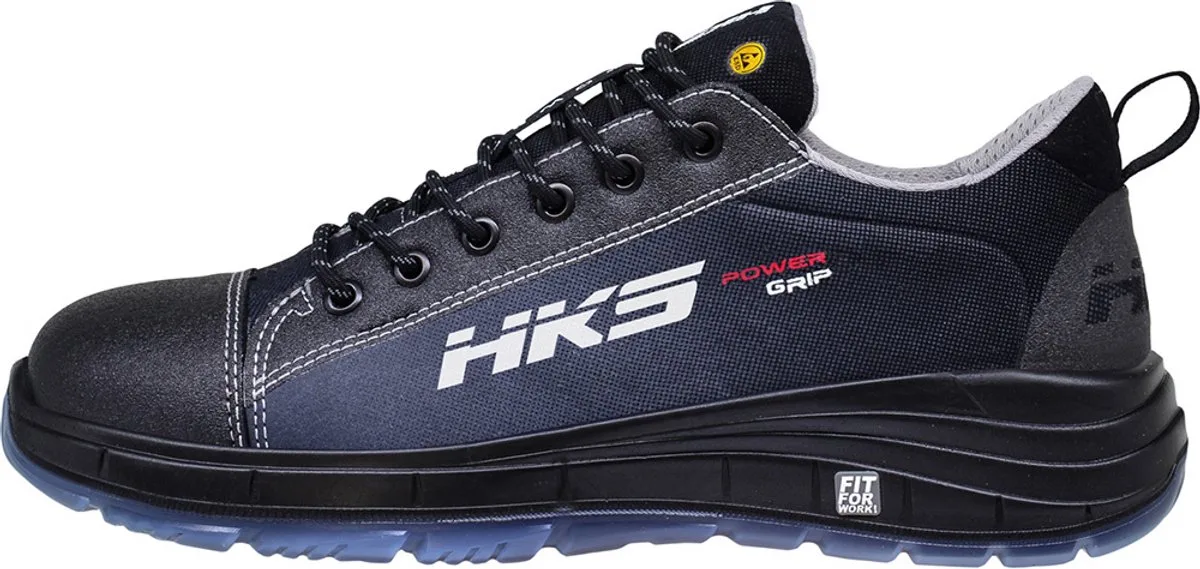 Maxi Black S3 - werkschoenen - sneaker - veiligheidsschoenen - safety shoes - heren - dames - stalen neus - hoog model - lichtgewicht - Vegan - zwart van HKS, Zwart, 36 – productafbeelding