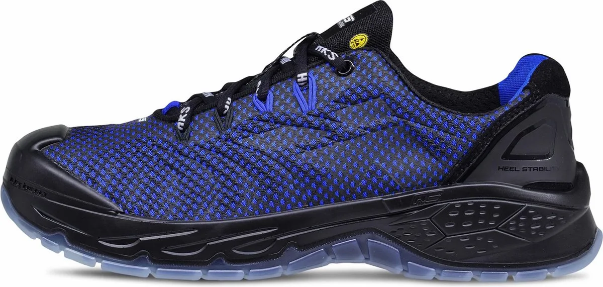 Running Star RS 280 S1p werkschoenen - veiligheidsschoenen - safety shoes - heren - laag - stalen neus - antislip - ESD - lichtgewicht - Vegan - zwart/geel de HKS, Bleu, 39 – image du produit
