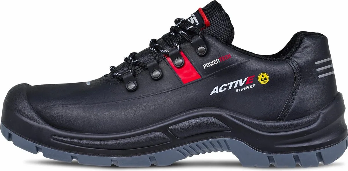 Veiligheidsschoen Active 270 S3 - Zwart von HKS, Schwarz, Rot, 40 – Produktbild
