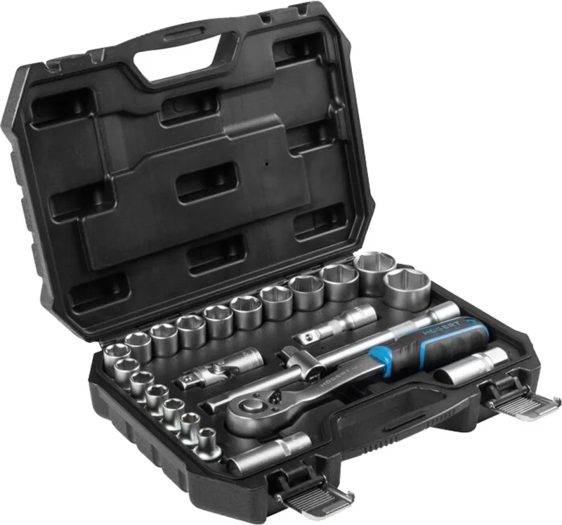 24-delige Gereedschapset CrV met Ratel 1/2" & Dopmaten 8-32mm de Högert – image du produit