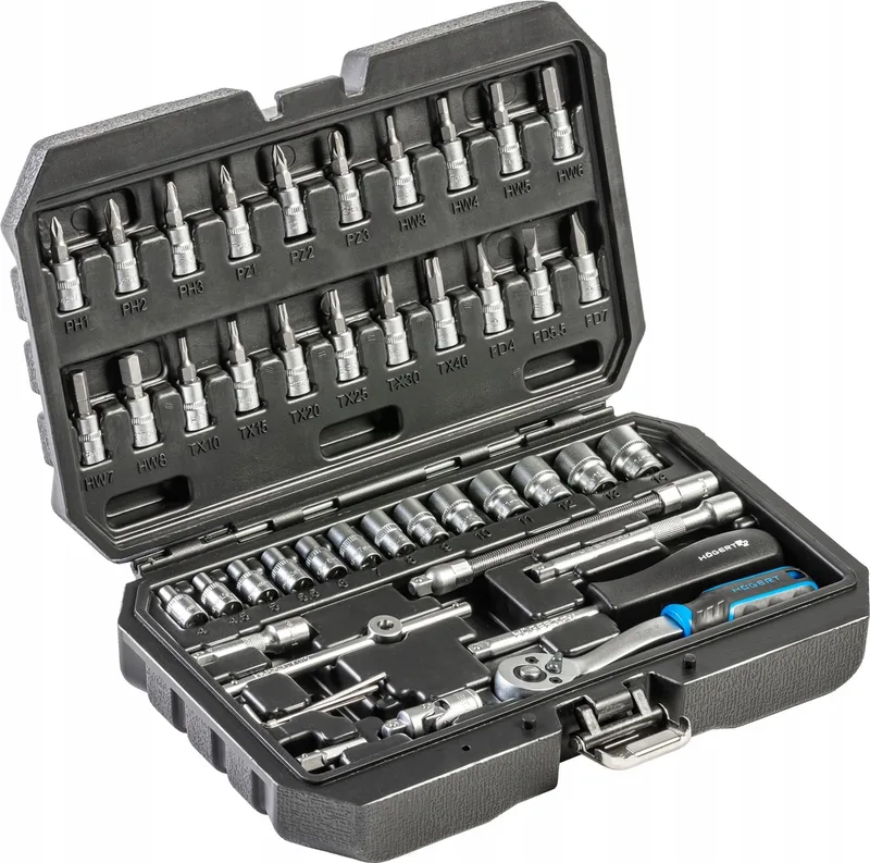 46-delige Gereedschapset met 1/4" Ratel - CrV & CrMo Staal by Högert – product image