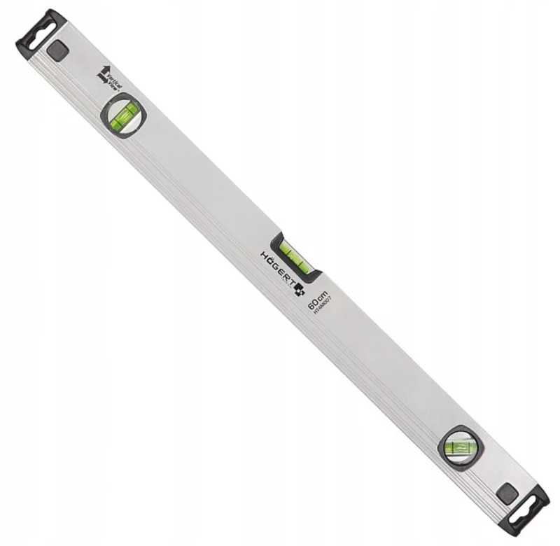 Aluminium waterpas 150 cm met 3 niveaus en verticaal zicht de Högert – image du produit
