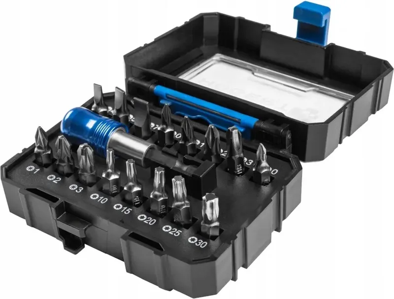 Bit Set 17 Delen 1/4" - Schroefbits met Magnetische Houder van Högert – productafbeelding