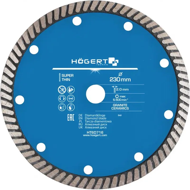 Diamantschijf 230 x 2,0 x 22,2 mm by Högert – product image