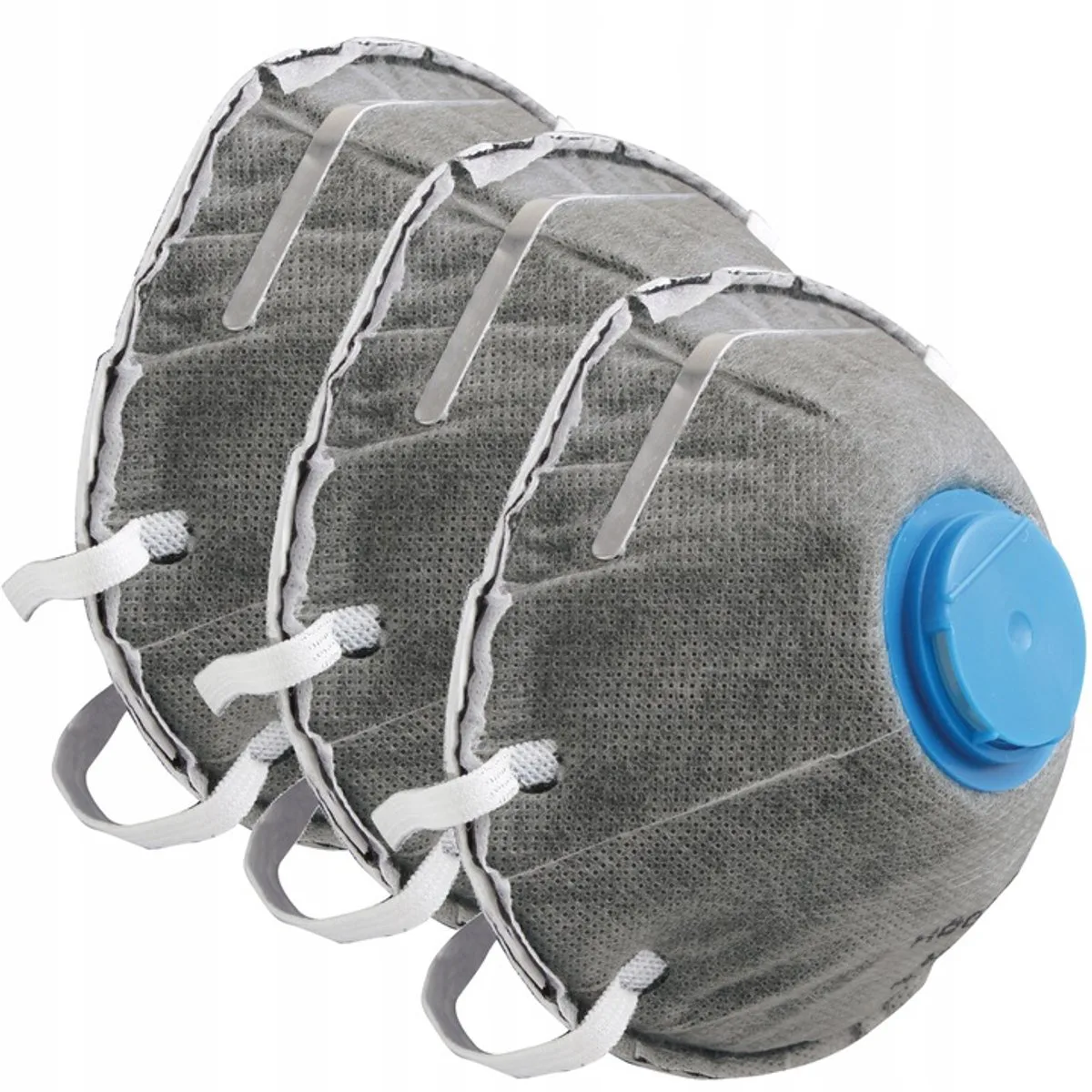 FFP1 Stofmasker met Ventiel - 3 Stuks van Högert, Blauw – productafbeelding