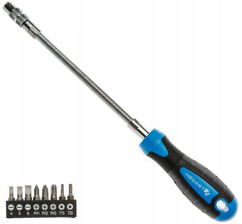 Flexibele Schroevendraaier Set Hoegert Technik met Bits by Högert, Blue – product image