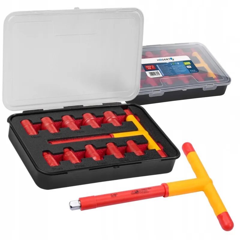 Geïsoleerde Dopsleutelset T-greep VDE 1000V 11-delig de Högert – image du produit