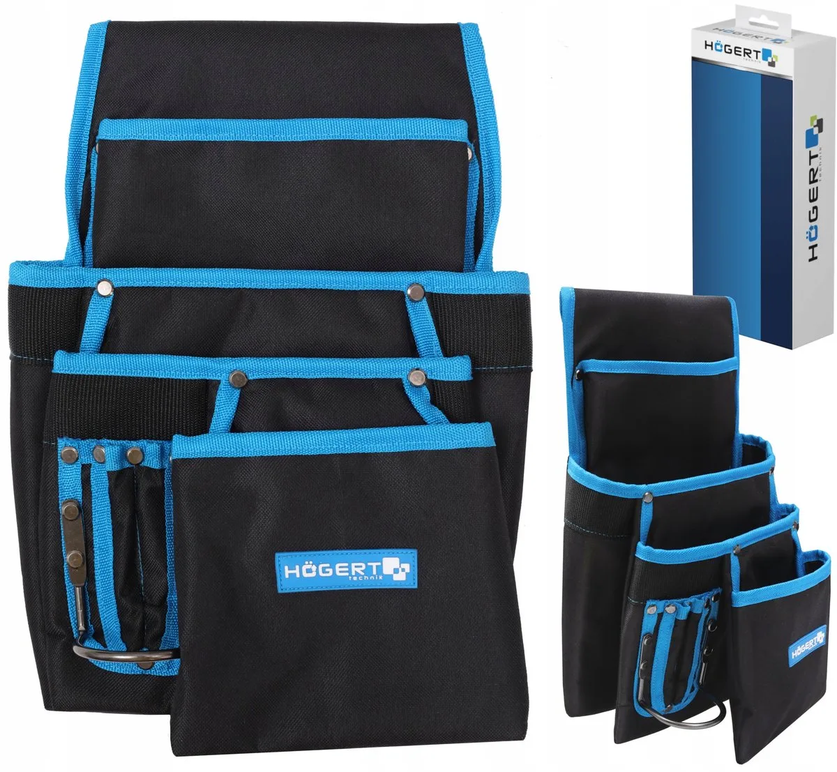 gereedschapstas voor aan de riem, 7 vakken, 600D polyester de Högert – image du produit