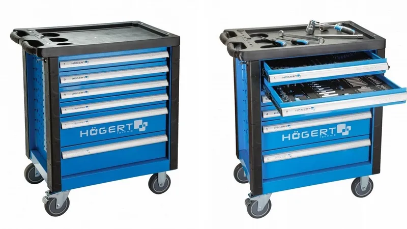 Gereedschapswagen met 6 Lades by Högert, Blue – product image