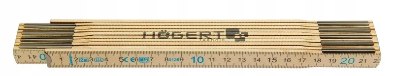Houten Rolmaat 2m, 10 Segmenten - Precisie & Duurzaamheid van Högert, Hout – productafbeelding