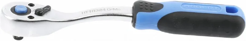 HT1R324 Serie - Gebogen Ratelsleutel 1/4" - 72 Tanden - CrV Staal - Antislip Handvat von Högert, Silber – Produktbild