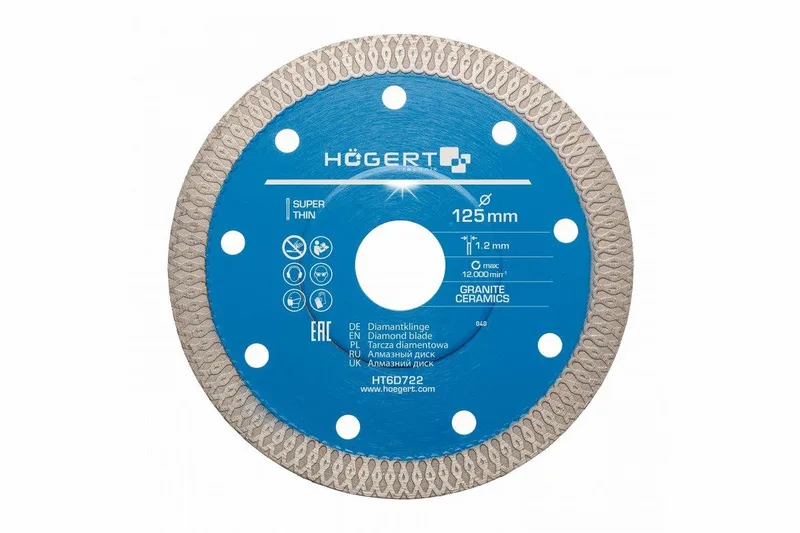 HT6D722 - Diamantzaagblad - 125mm - Voor Keramiek by Högert – product image