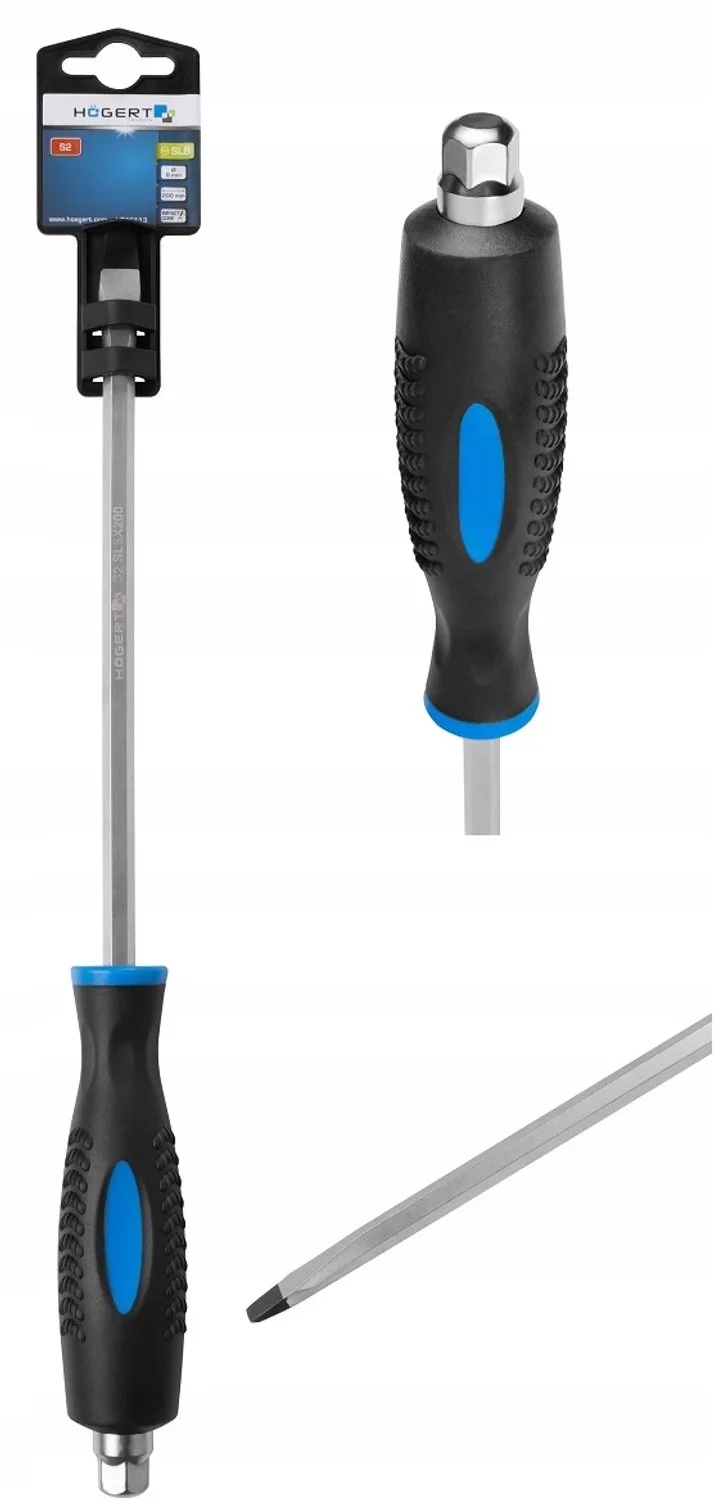 Klop-schroevendraaier SL8 8x200 mm - Kracht & Precisie de Högert – image du produit