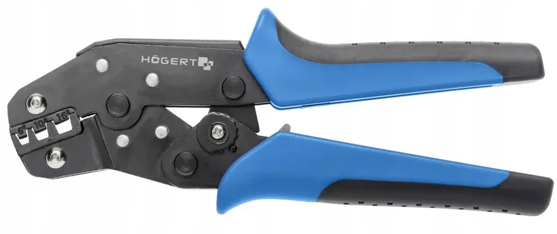Krimptang voor dunwandige adereindhulzen 191 mm, 6-16 mm² de Högert, Noir – image du produit
