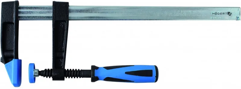 Lijmtang - Schroefklem - 300 mm x 120 mm van Högert, Zwart met blauw – productafbeelding