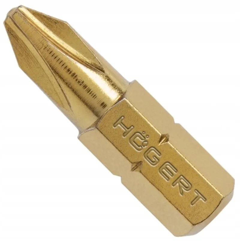 PH2 Schroefbits 25mm S2 Staal Titanium Coating 5 Stuks de Högert – image du produit
