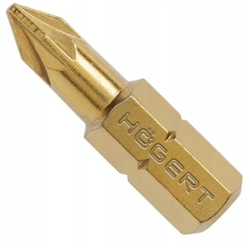 PZ1 Schroefbits 25mm Staal S2 met Titanium Coating - 5 Stuks de Högert – image du produit
