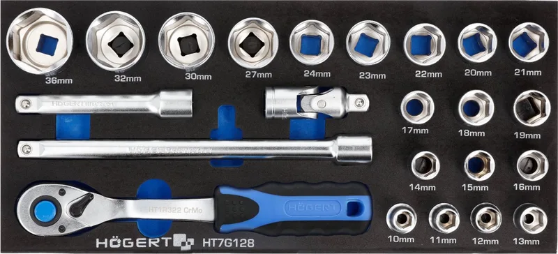 Ratel set 23 delig de Högert, Gris – image du produit
