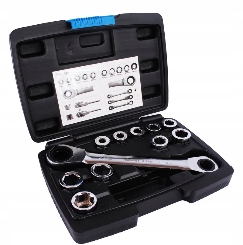 Ringsleutel met Ratel en Doppen Set (11 Delig) by Högert – product image