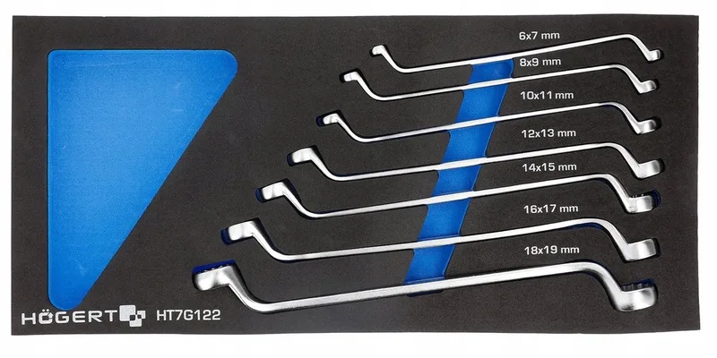 Ringsleutel Set 7 Delig 6-19mm CrV Staal by Högert, Silver – product image
