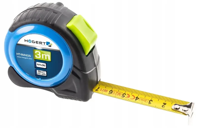 Rolmaat 8m x 25mm Nylon Dubbelzijdig - Precisie MID by Högert, Blue – product image