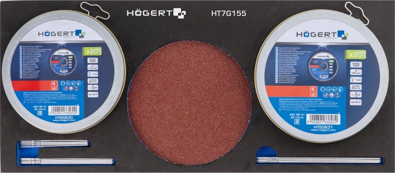 Set doorslijpschijf - slijpschijf metaal - 60 stuk by Högert – product image
