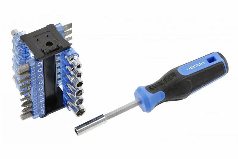 Schraubendreher &amp; Bit Set 34-tlg. von Högert, Blau – Produktbild