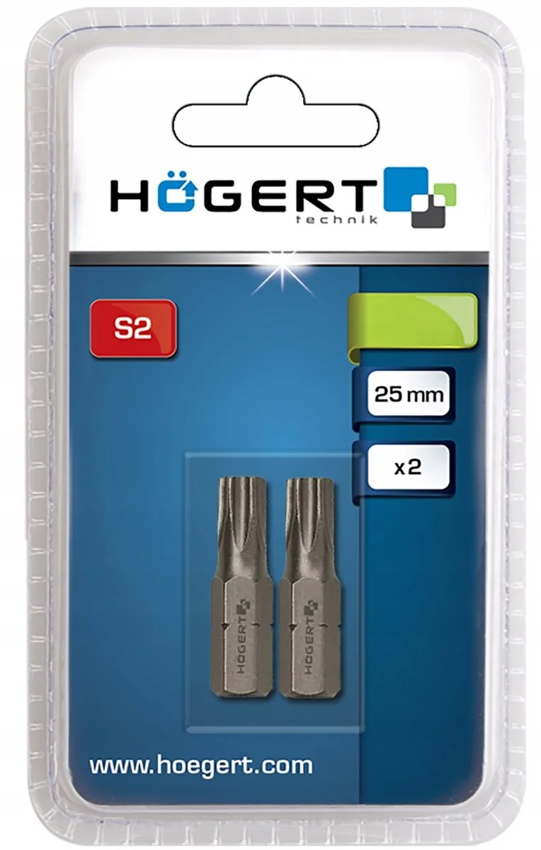 Torx Schroefbits T40 25mm 2 Stuks de Högert – image du produit