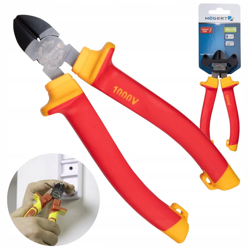 VDE Zijsnijtang 1000V Geïsoleerd 160mm de Högert, Jaune – image du produit