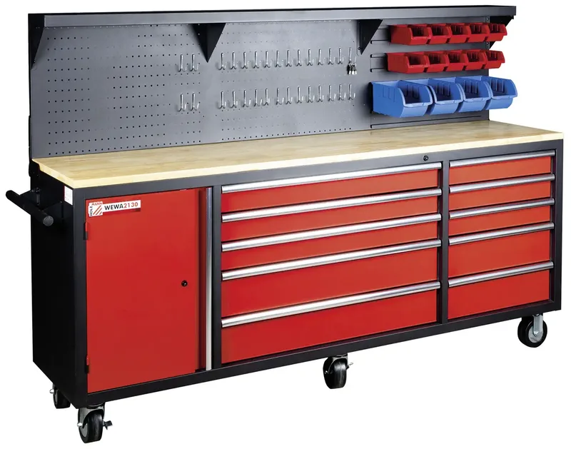 WEWA2130 Werkbank Herstellerfarbe: Rot, Anthrazit von Holzmann – Produktbild 2 von 2