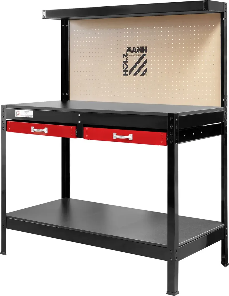WT06 Werkbank-Set (B x H x T) 1210 x 1500 x 610 mm Schwarz de Holzmann – image du produit 1 sur 2