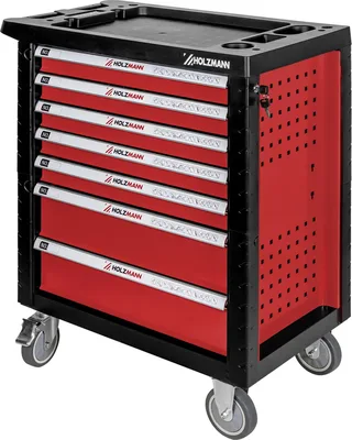 WW770W Werkstattwagen Metall, Kunststoff Herstellerfarbe: Rot fra Holzmann – produktbillede 1 af 2
