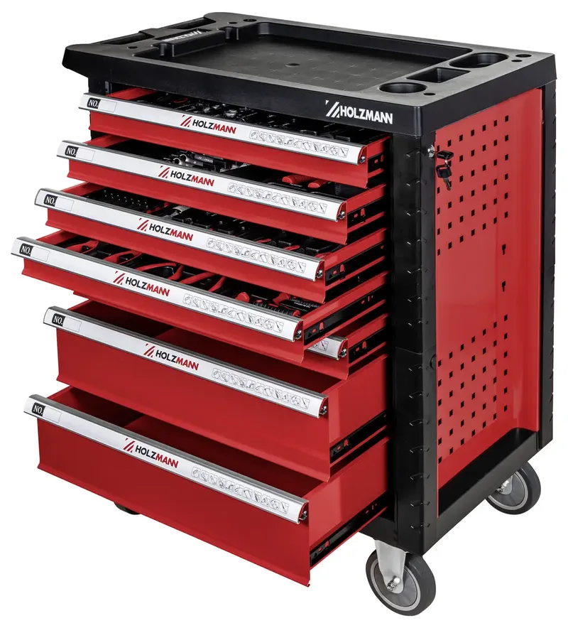 WW770W Werkstattwagen Metall, Kunststoff Herstellerfarbe: Rot fra Holzmann – produktbillede 2 af 2