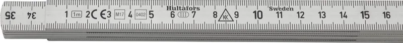 A59-1-6 duimstok - aluminium - 1m by Hultafors, Black – product image