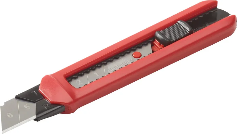 Afbreekmes 25 mm SPP 25A - zowel rechts- als linkshandig super Stanleymes! de Hultafors, Rouge – image du produit