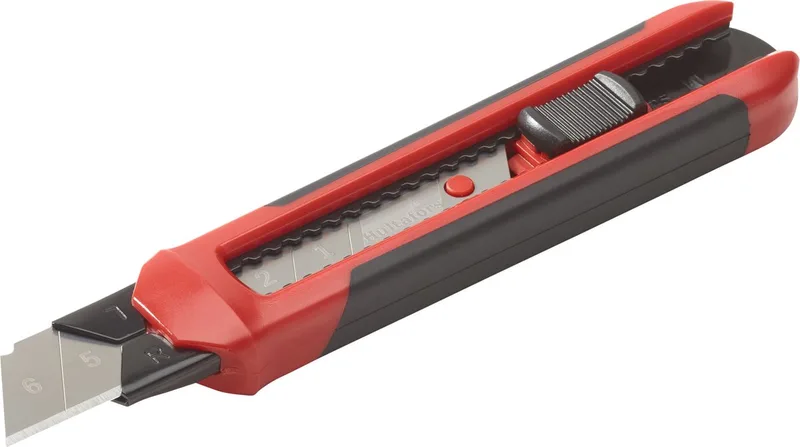 Afbreekmes 25 mm SRP 25A - zowel rechts- als linkshandig super Stanleymes! - de NIEUWE extra Beefy! de Hultafors, Blanc – image du produit