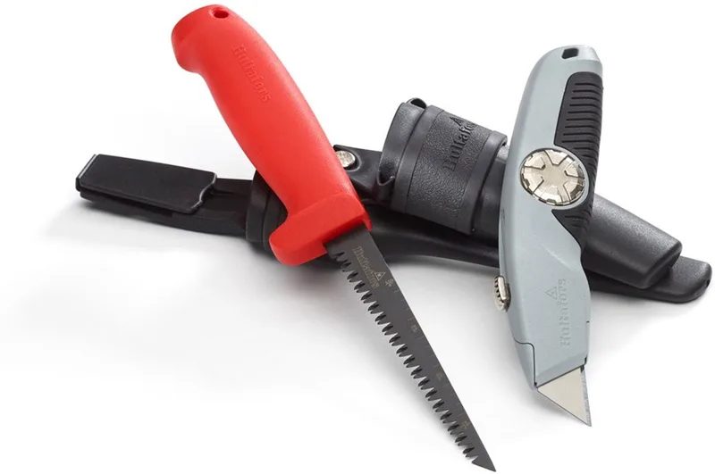 Dubbelholster JS & URA combinatie van schrobzaag en super stanleymes ACTIE by Hultafors, Grey – product image