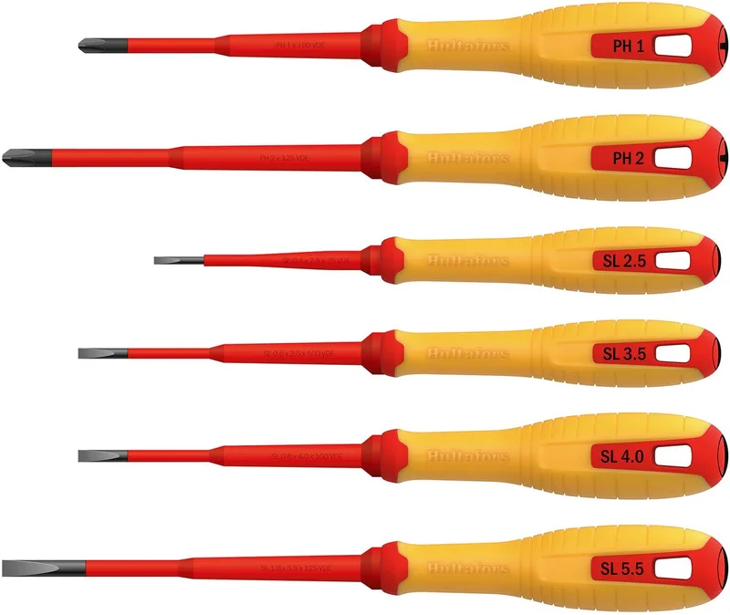HSS SL/PH VDE Schroevendraaierset PH & SL - VDE - 6 stuks by Hultafors, Neutraal – product image