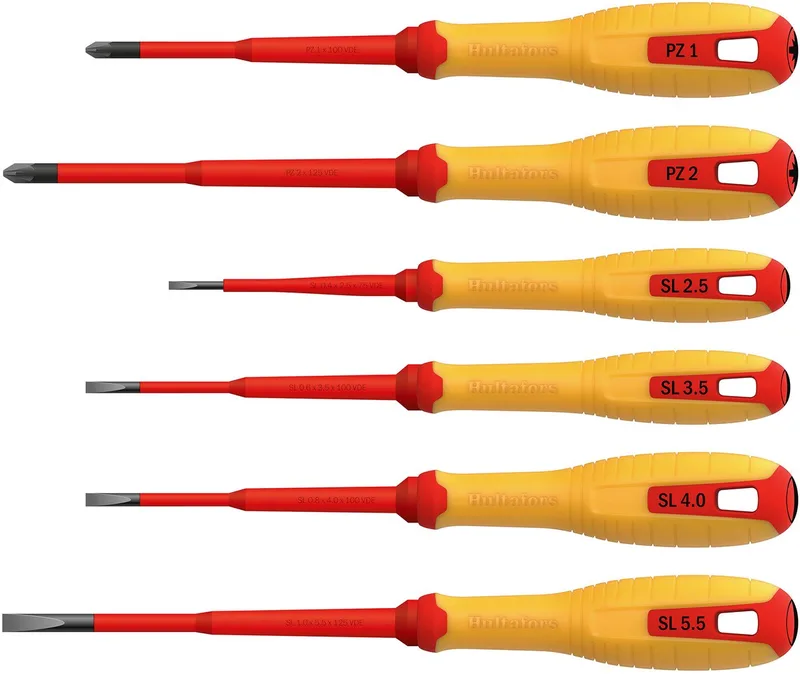 HSS SL/PZ VDE Schroevendraaierset PZ & SL - VDE - 6 stuks by Hultafors, Neutraal – product image